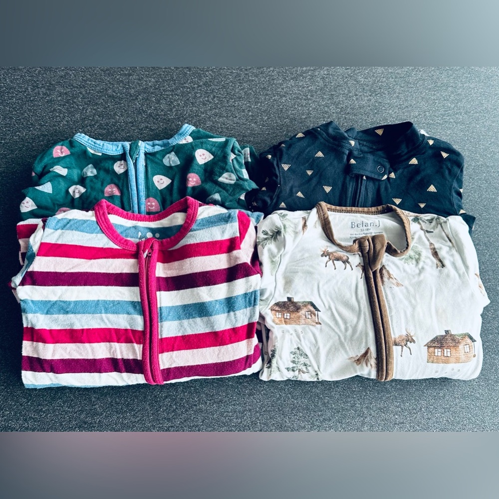 12-18M Bamboo Pajamas - 4 Items